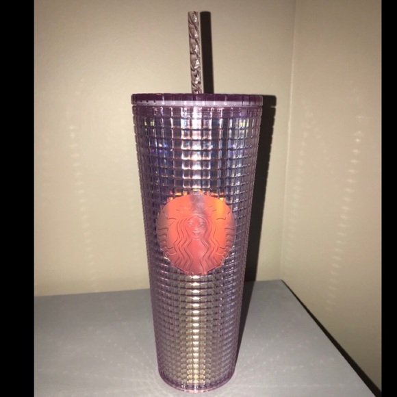 Starbucks Disco Grid Tumbler Pink Holiday 2020